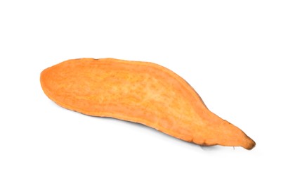 Fresh sweet potato half isolated on white