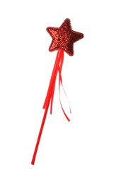 Beautiful red magic wand isolated on white