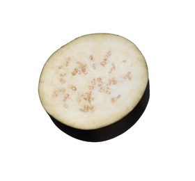 Slice of ripe eggplant isolated on white