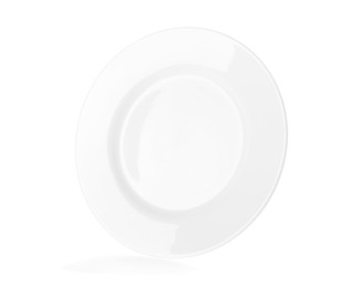 Photo of Clean empty ceramic plate isolated on white