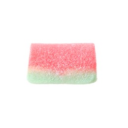 Sweet jelly watermelon candy on white background
