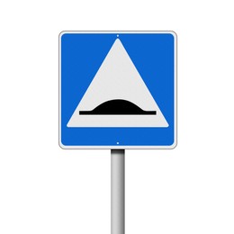Road sign Speed Bump isolated on white, illustration