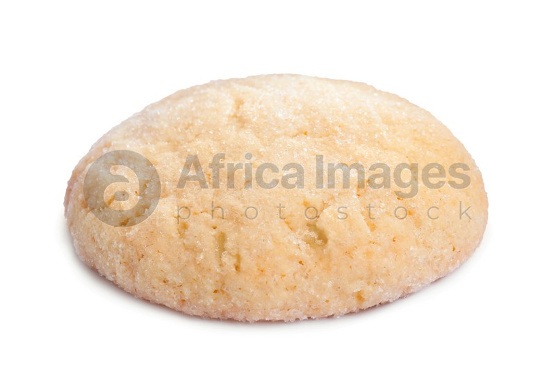 One tasty sugar cookie isolated on white