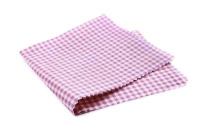 Checkered reusable beeswax food wrap on white background