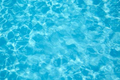 Swimming pool with clean water as background, closeup
