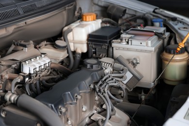 Photo of View of engine bay in modern car