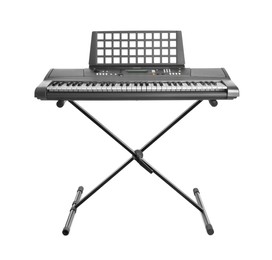 Synthesizer isolated on white. Electronic musical instrument