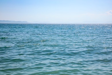 Picturesque view of calm sea on sunny day