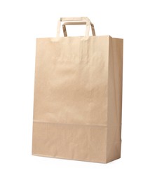 Kraft shopping paper bag isolated on white