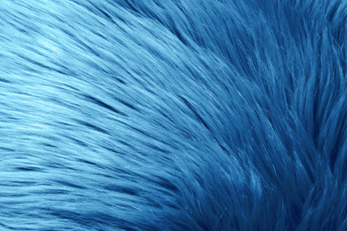 Faux fur as background. Color of the year 2020 (Classic blue)