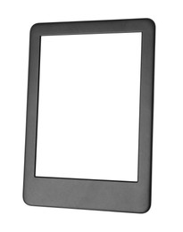 Modern e-book reader with blank screen isolated on white