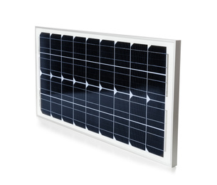 Photo of Solar panel isolated on white. Alternative energy source
