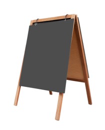 Blank advertising A-board on white background. Mockup for design