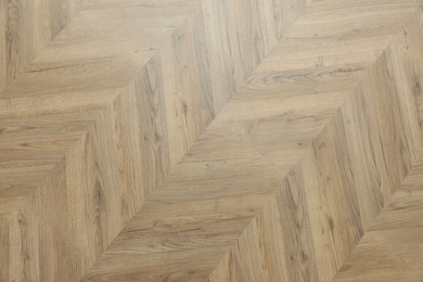 Modern wooden floor as background, top view