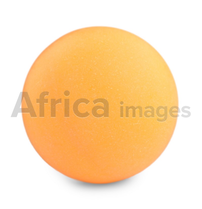 Orange plastic ball for table tennis isolated on white