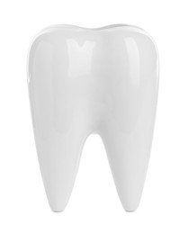 Tooth shaped holder isolated on white. Dental care