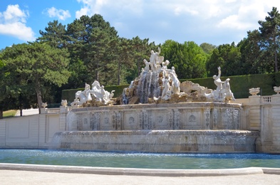 Photo of VIENNA, AUSTRIA - JUNE 19, 2018: Neptune fountain in Schonbrunn Palace park