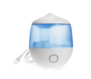 Modern stylish air humidifier isolated on white