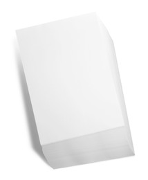 Stack of paper sheets isolated on white