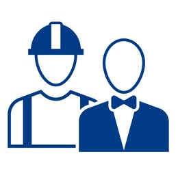 Concept of DEI - Diversity, Equality, Inclusion. Illustration of worker and businessman on white background