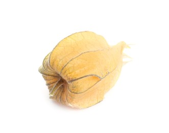 Physalis fruit with closed calyx on white background