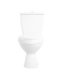 Clean ceramic toilet bowl isolated on white